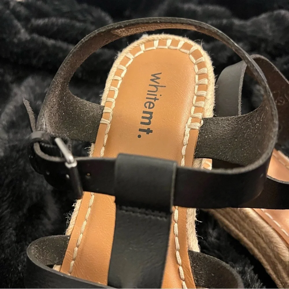 White Mountain Padrig Black Strappy Sandals – Size 9M – Great Condition